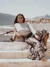 Load image into Gallery viewer, Full Swing Skirt: Black and Stone

