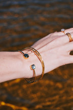 Load image into Gallery viewer, Gold Plated Labradorite Bangle
