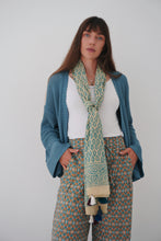 Load image into Gallery viewer, Summer Scarf: Blue Leaf
