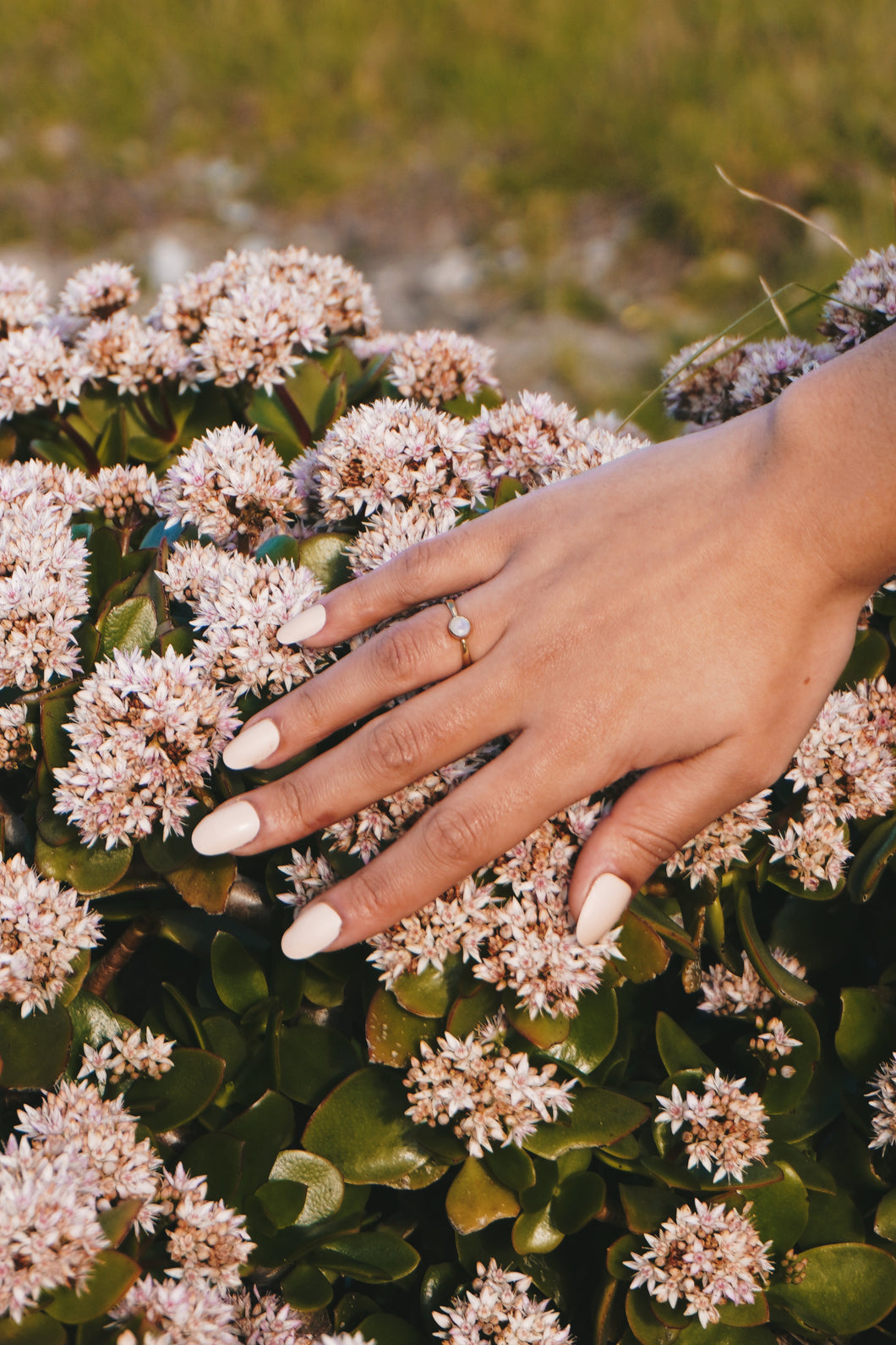 Brass Moonstone Ring