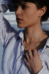 Gold Plated Chalcedony Ring