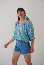 Load image into Gallery viewer, Peasant Blouse: Peacock Party

