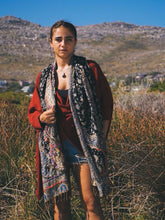 Load image into Gallery viewer, Handstitch Scarf: Black
