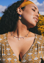 Load image into Gallery viewer, Gold Plated Lapiz Lazuli Earring
