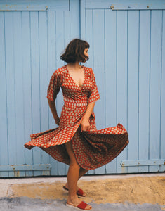 Wrap Dress: Deep Red