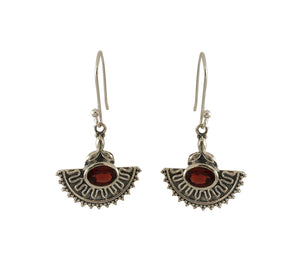 Sterling Silver Garnet Earrings