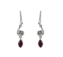 Load image into Gallery viewer, Sterling Silver Garnet Earrings
