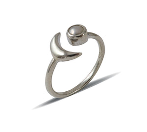 Sterling Silver Pearl Ring