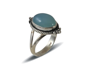 Sterling Silver Chalcedony Ring