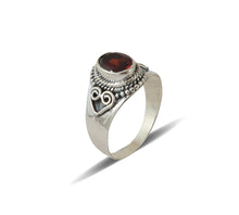 Load image into Gallery viewer, Sterling Silver Garnet Ring
