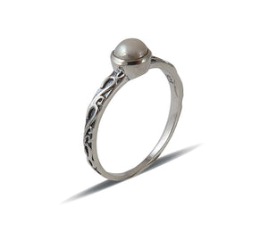 Sterling Silver Pearl Rings