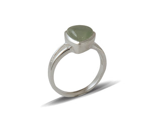 Sterling Silver Prehnite Ring