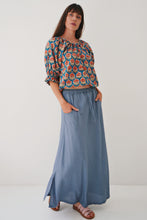 Load image into Gallery viewer, Linen Skirt: Blue Lavender
