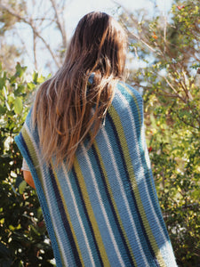 Wool Poncho: Winter Surf