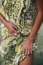 Load image into Gallery viewer, Gold Plated Peridot Bangle
