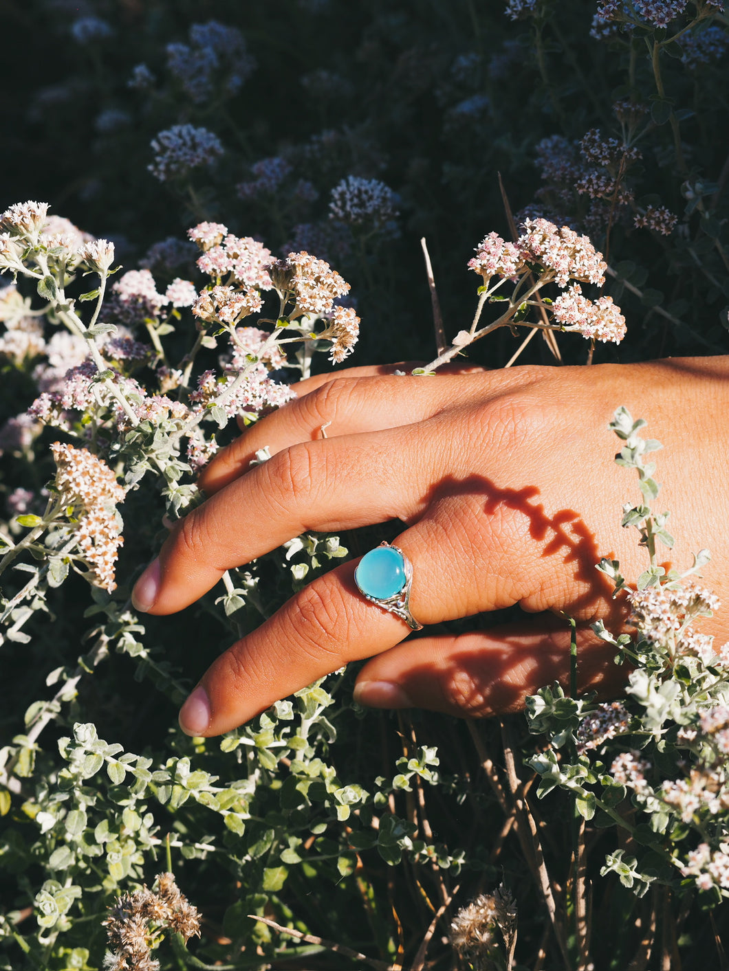 Sterling Silver Chalcedony Ring
