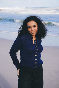 Bamboo Cardigan: Navy