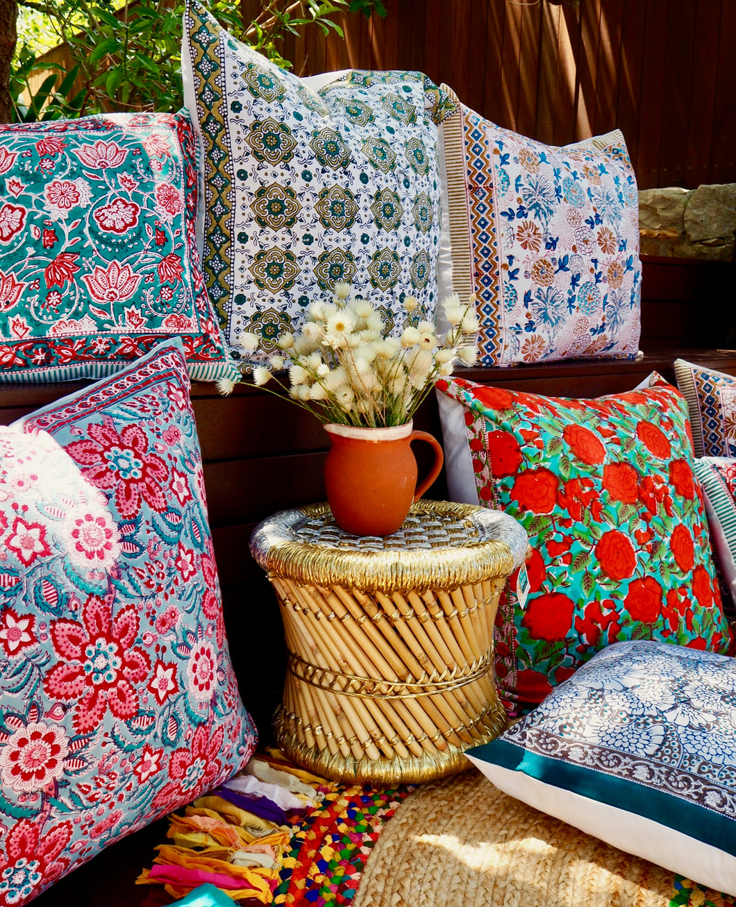 Block Print Cushion Cover