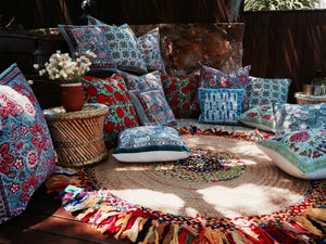 Block Print Cushion Cover