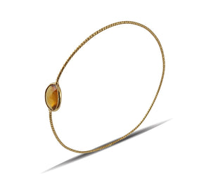 Gold Plated Citrine Bangle