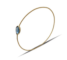 Load image into Gallery viewer, Gold Plated Iolite Bangle
