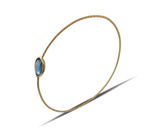 Gold Plated Iolite Bangle
