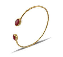 Load image into Gallery viewer, Gold Plated Ruby Bangle

