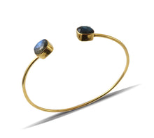 Load image into Gallery viewer, Gold Plated Labradorite Bangle
