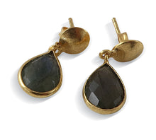 Load image into Gallery viewer, Gold Plated Labradorite Earring
