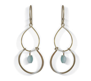 Gold Plated Chalcedony Earring