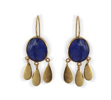 Load image into Gallery viewer, Gold Plated Lapiz Lazuli Earring
