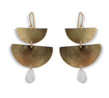 Load image into Gallery viewer, Gold Plated Moonstone Earring
