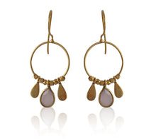 Load image into Gallery viewer, Gold Plated Earring: Rose Quartz
