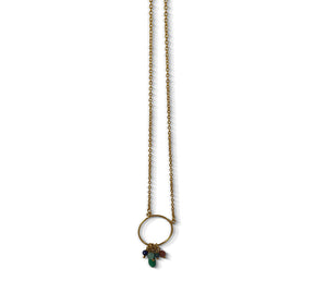Gold Plated Multi Stone Necklace