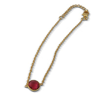 Load image into Gallery viewer, Gold Plated Ruby Bracelet
