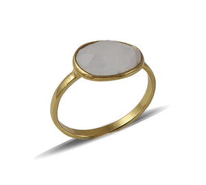 Gold Plated Moonstone Ring