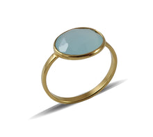 Load image into Gallery viewer, Gold Plated Chalcedony Ring
