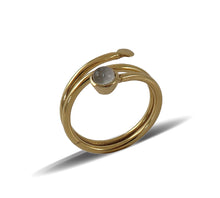 Load image into Gallery viewer, Gold Plated Ring: Moonstone
