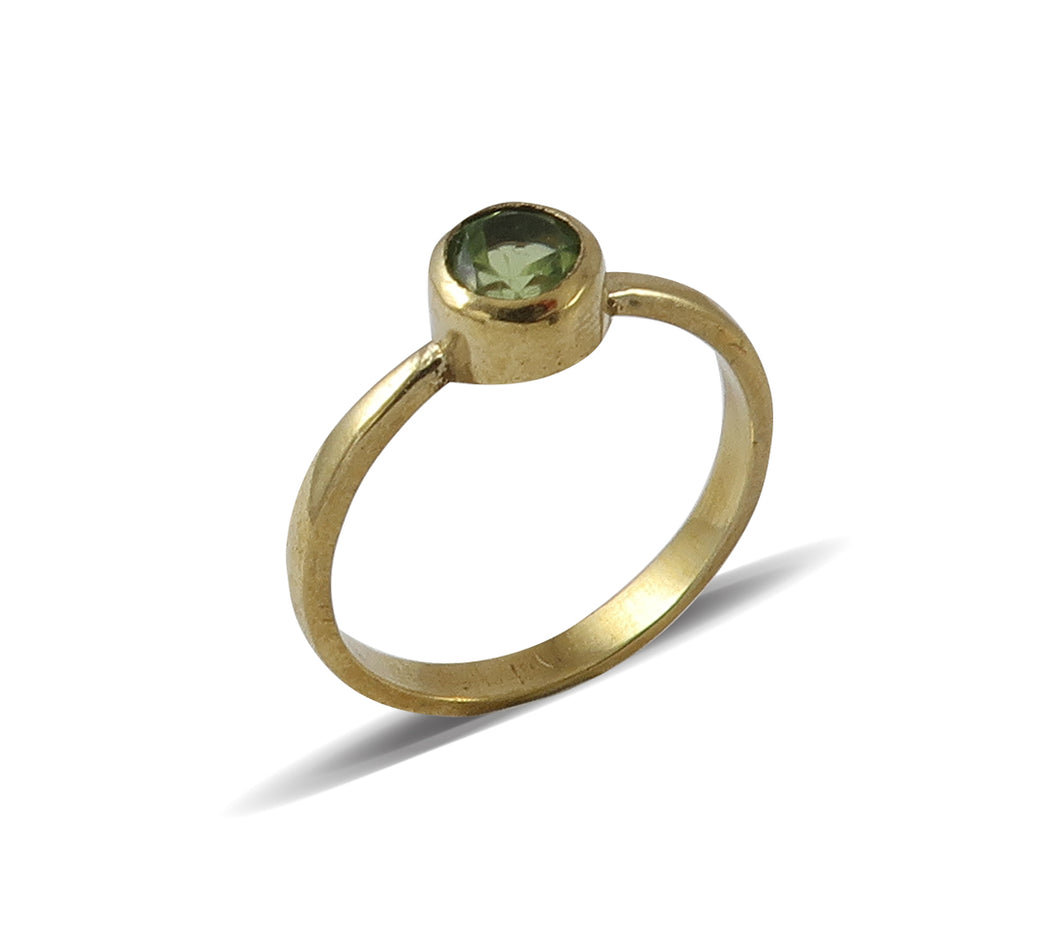 Brass Peridot Ring