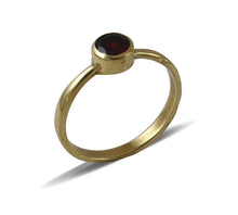 Load image into Gallery viewer, Brass Garnet Ring
