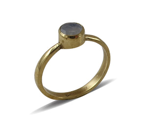 Brass Moonstone Ring