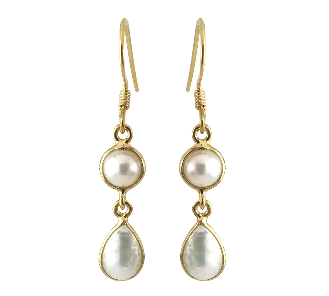 Gold Plated Pearl Earring