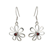 Load image into Gallery viewer, Sterling Silver Garnet Earring
