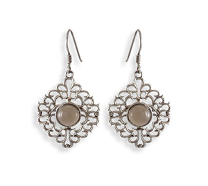 Sterling Silver Smokey Topaz Earrings