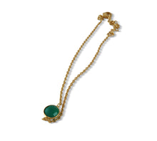 Load image into Gallery viewer, Gold Plated Green Onyx Bracelet
