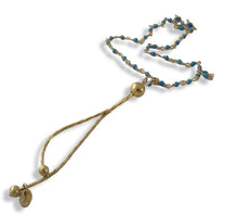 Load image into Gallery viewer, Gold Plated Anklet: Turquois SUMMER
