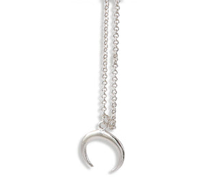 Sterling Silver Necklace: Moon