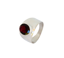 Load image into Gallery viewer, Sterling Silver Garnet Ring
