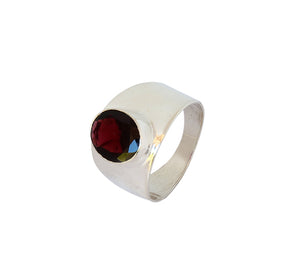 Sterling Silver Garnet Ring