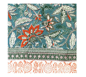 Block Print Bed Cover